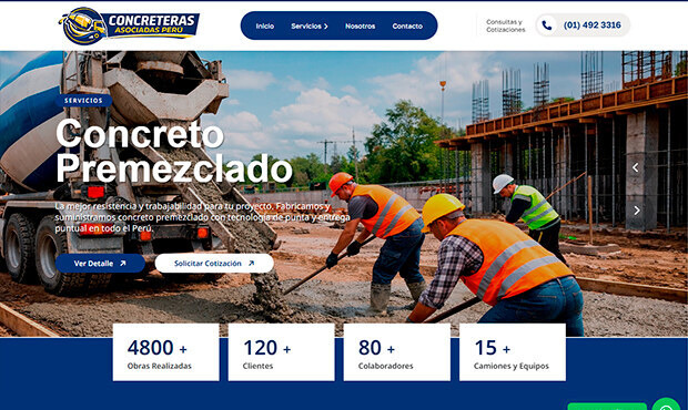 concreterasasociadas.pe - Página Web Institucional concreterasasociadas.pe